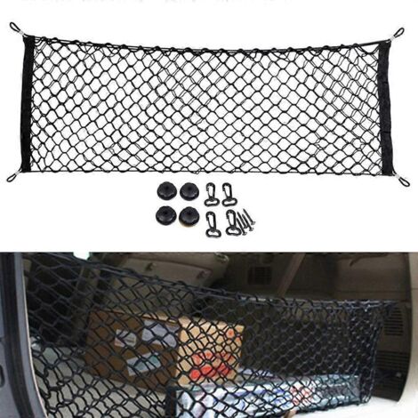 Organisateur de coffre extensible en filet pour optimiser l'espace de votre coffre de voiture (1/5)