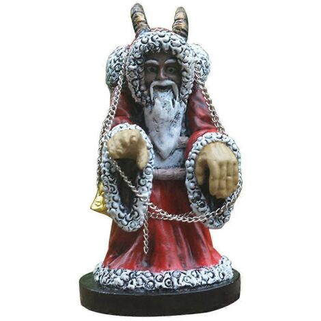 Statue de Krampus en résine pour Halloween, sculpture gothique de corne de mouton et de Père Noël, figurines décoratives pour jardin ou bureau, décoration de Noël (1/5)