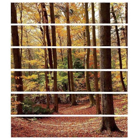 Lot de 6 autocollants muraux décoratifs imperméables pour carrelage, escaliers et cuisine, motif paysage. (1/5)