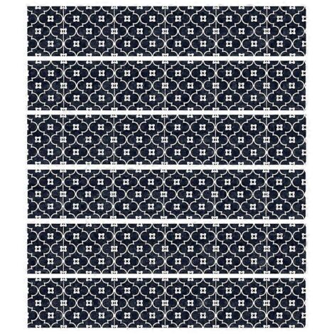 Lot de 6 stickers muraux décoratifs imperméables en PVC pour sols et escaliers, à motifs de carrelage. (1/5)
