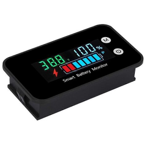 Moniteur de capacité de batterie, indicateur de batterie, indicateur de pourcentage de charge de la batterie, voltmètre (1/5)