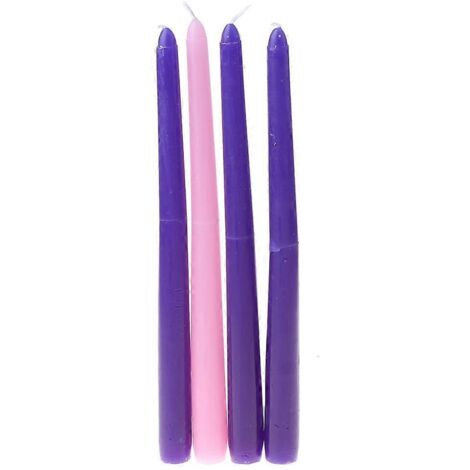 Lot de 4 bougies coniques pour décoration de dîner, église, fête, aromathérapie, faciles à utiliser (1/5)