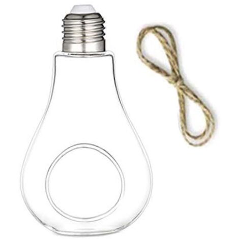 Pot suspendu en verre pour fougère aérienne, support en forme d'ampoule, fait main, facile à utiliser (1/5)