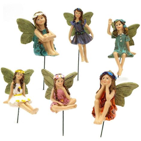 Lot de 6 mini-figurines de fées pour décorations de jardin féerique (1/5)