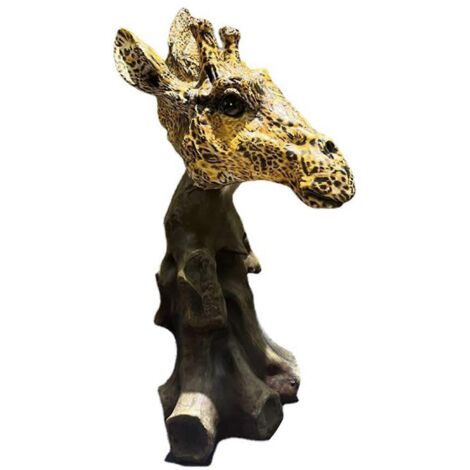 Cerf en résine artificielle pour décoration de tête, mini animal naturalisé de 28 cm de haut pour la maison (1/5)