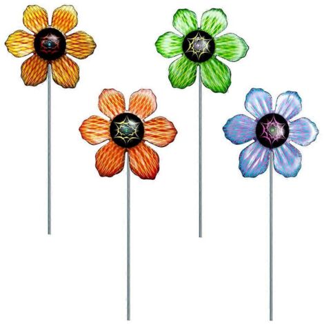 Piquet de jardin en fer forgé coloré pour fleurs, décoration extérieure pour jardin, cour et pelouse (1/5)