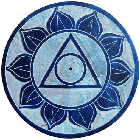 Porte-encens rond en stéatite en forme d'œil de lotus, support pour bâtonnets d'encens créatif (1/5)