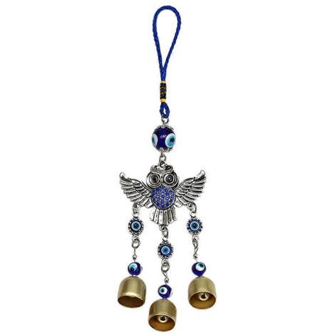 Hibou bleu pour la protection et la bénédiction de la maison et du bureau, hibou aux yeux bleus (1/5)