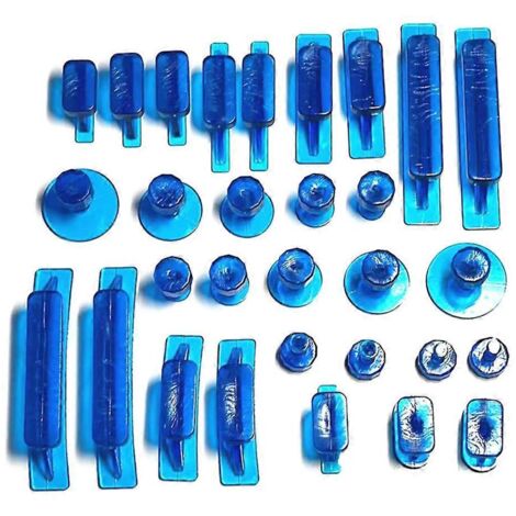 Kit de 30 outils de réparation de bosses de voiture universels sans peinture avec languettes adhésives bleues (1/5)