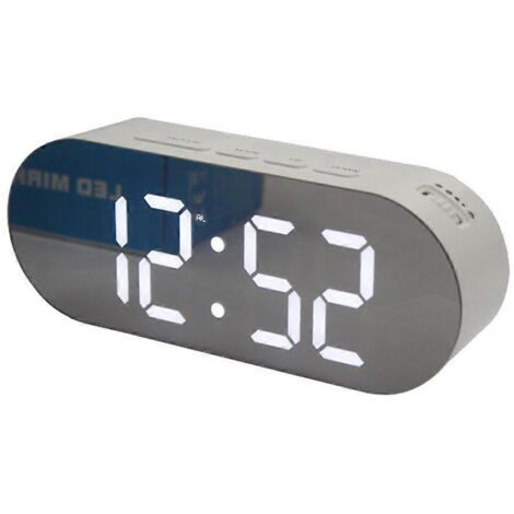Réveil électronique numérique avec miroir, minuteur de cuisine, double port USB, écran LCD, compte à rebours, outil idéal pour la cuisine (1/5)