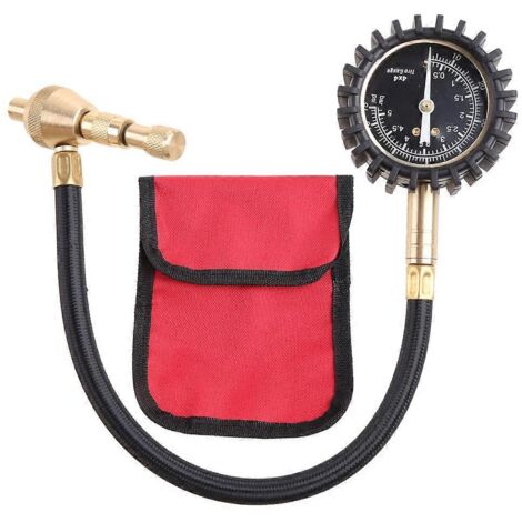 Manomètre de pression des pneus de voiture et de vélo, outil de mesure, manomètre métallique, baromètre, testeur (1/5)
