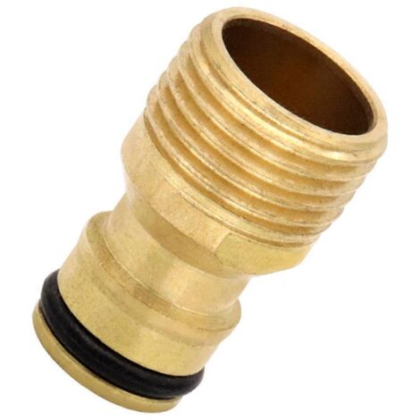 Adaptateur de robinet en métal avec raccord rapide en laiton 1/2" (lot de 5), pour pistolet à eau. (1/5)