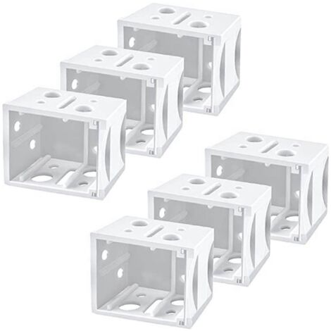 Lot de 6 supports de fixation pour stores, boîtier discret, support de rail supérieur (1/5)