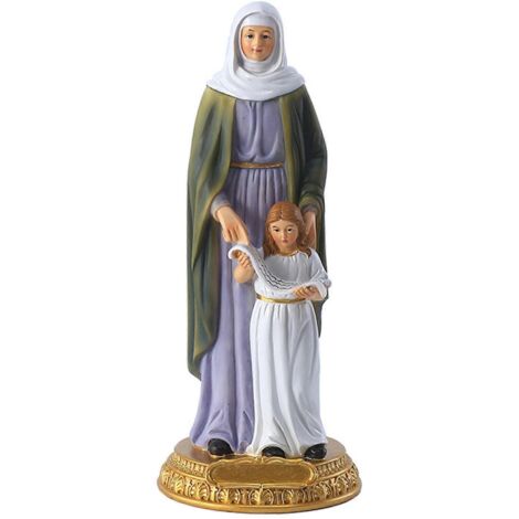 Vierge Marie avec sainte Anne, sculpture catholique bénie, statue chrétienne en résine (1/5)