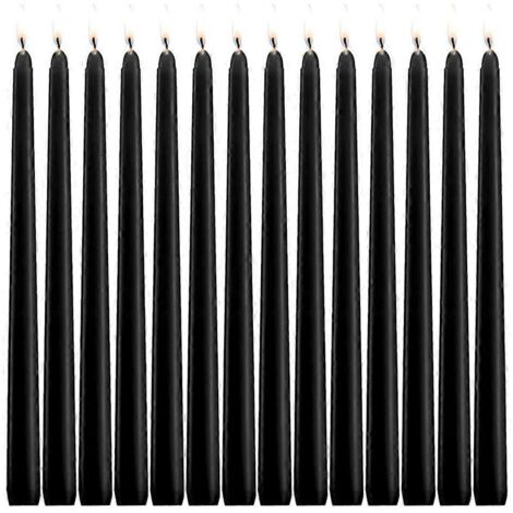 Ensemble de 14 bougies coniques non parfumées, sans coulure, 8 heures de combustion, cadeau (1/5)