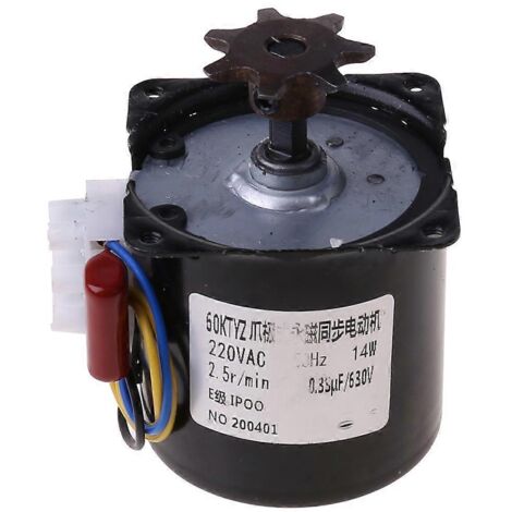 Moteur synchrone 2,5 tr/min 220 V CA pour incubateur à œufs (poules, canards) (1/5)