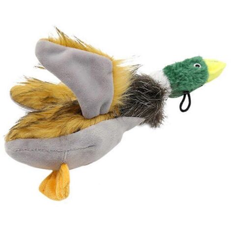 Jouet à mâcher en peluche en forme de canard pour chiots de petite et grande taille, avec couineur. (1/5)