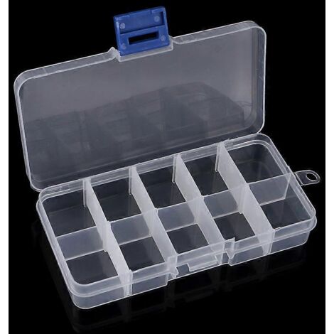 Boîte de rangement transparente à compartiments pour faux ongles (1/5)