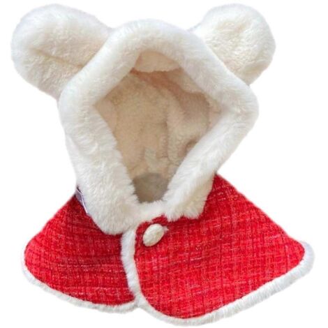 Manteau de Noël pour chien avec capuche, cape à capuche pour chien, bavoir à oreilles, cape à capuche pour animaux de compagnie (1/5)
