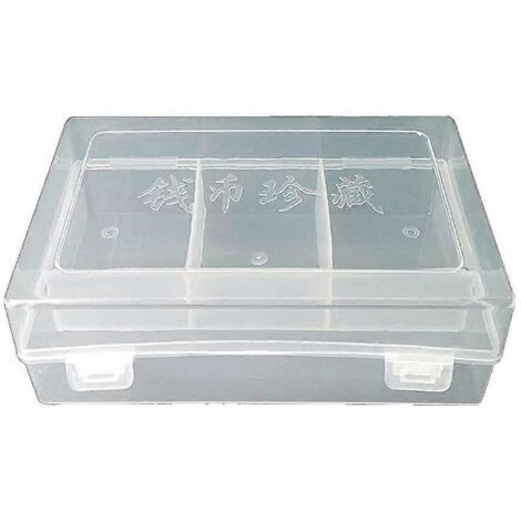 Boîte de rangement créative en plastique pour pièces de monnaie, contenant une capsule transparente de 40/46 mm (1/5)