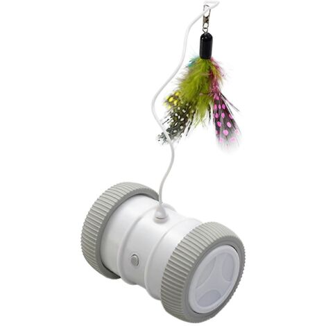 Jouet interactif pour chat à mouvement aléatoire avec rouleau et plume, jouet d'éveil automatique (1/5)