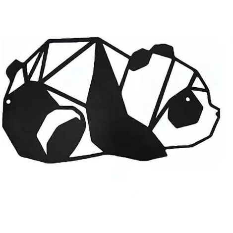 Décoration murale en métal représentant un panda, ornement et fournitures pour loisirs créatifs (1/5)