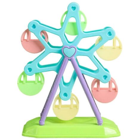Jouet distributeur de nourriture coloré en forme de grande roue pour perroquets - Matériel d'entraînement (1/5)