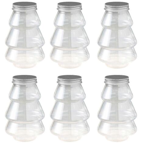 Ensemble de 6 bocaux à bonbons en forme de sapin de Noël, accessoires de rangement multifonctions (1/5)
