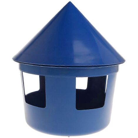 Distributeur automatique de nourriture pour pigeons et poules en plastique, 5 orifices d'alimentation, sable (1/5)