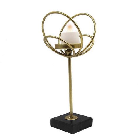 Bougeoir rond géométrique en fer, décoration pour cuisine et salle à manger. (1/5)