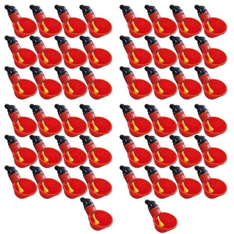 Lot de 50 abreuvoirs automatiques pour volailles, mangeoires et abreuvoirs pour poulets. (1/5)
