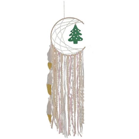 Attrape-rêves mural sapin de Noël fait main, cadeau de mariage ou d'invité. (1/5)