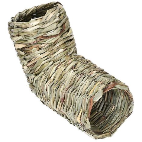 Tunnel en herbe pour hamster, cachette pour hamster, jouet pour hamster, tube de jeu pour hamster, tunnel amusant pour petits animaux (1/5)