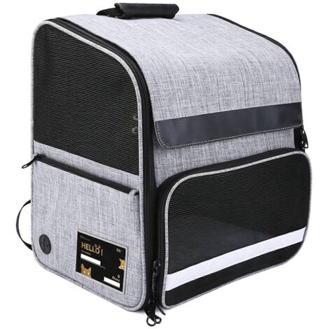 Sac de transport confortable pour chatons, chiots et lapins, idéal pour les voyages en voiture. (1/5)