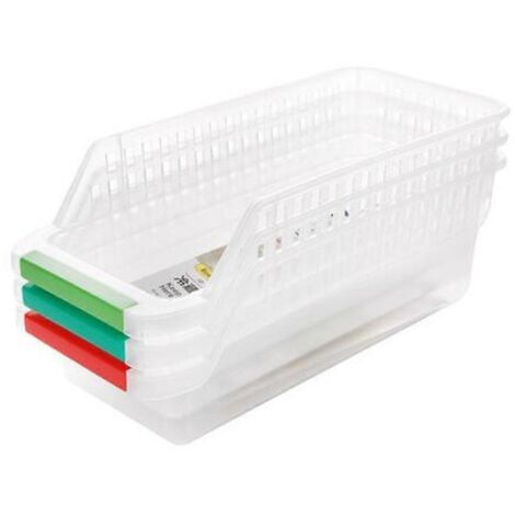Organisateur de tiroir de réfrigérateur en plastique, étagère coulissante réglable, boîte de rangement (1/5)