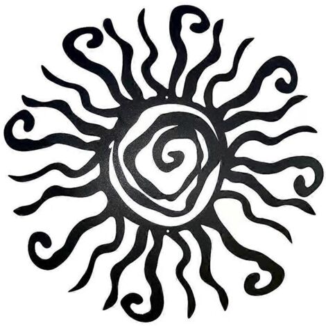 Décoration murale en métal en forme de soleil pour la maison (1/5)