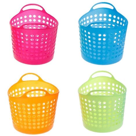 Paniers de rangement de bureau en plastique, organisateur de maquillage, poubelle (1/5)