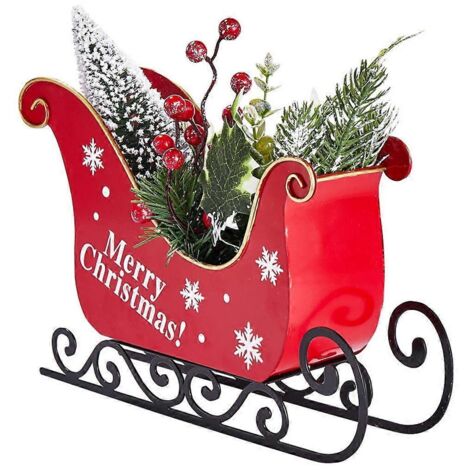 Décoration de Noël en forme de traîneau pour la maison, accessoire de décoration pour les fêtes de fin d'année et le Nouvel An. (1/5)