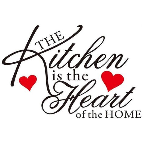 Sticker mural cœur pour cuisine, autocollant amovible pour fenêtre ou porte de dortoir (1/5)