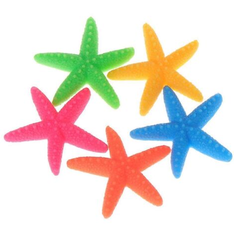 Ensemble de 5 étoiles de mer artificielles pour aquarium, en polyrésine, imitation d'étoiles de mer (1/5)