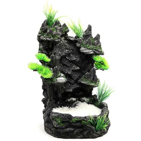Décor d'aquarium : paysage de rochers, de montagnes et de cascades de sable avec détails réalistes (1/5)