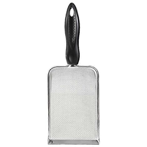 Tamis à sable pour litière de terrarium, pelle à reptiles, maille fine en acier inoxydable de 2 mm (1/5)