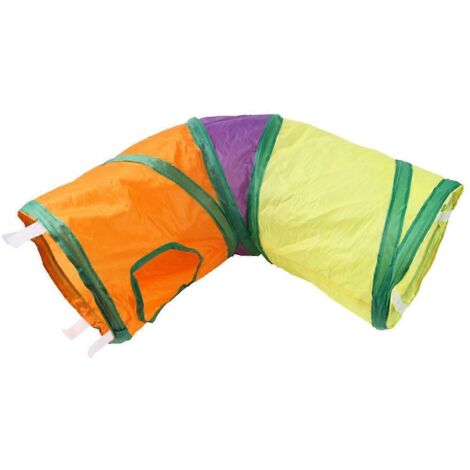 Tunnel pliable pour chats, jouet pour chats, tunnel de jeu en polyester durable, cachette (1/5)