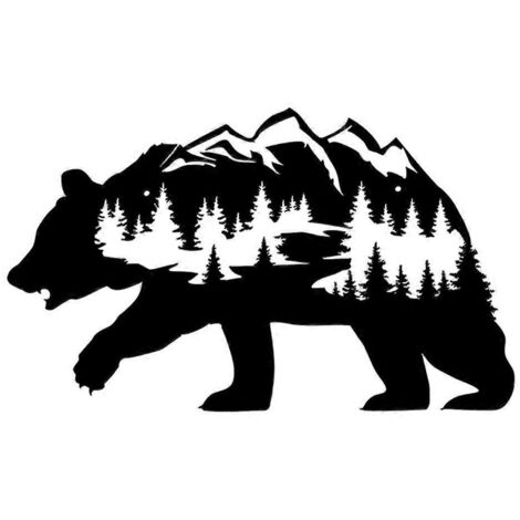 Panneau décoratif en métal représentant un ours, en fer forgé, pour loisirs créatifs (1/5)