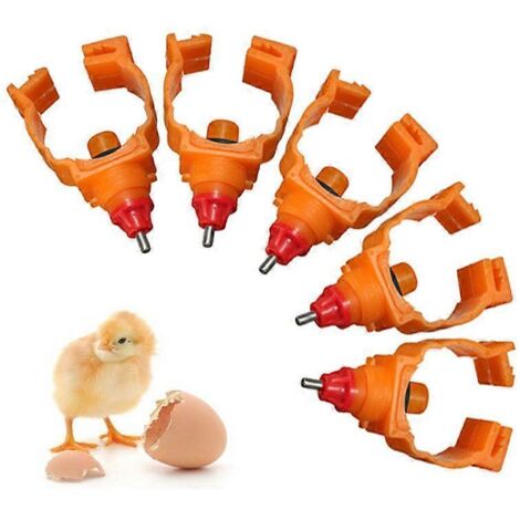 Lot de 10 tétines automatiques pour abreuvoirs de poulets, canetons et autres volailles (1/5)