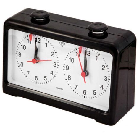 Horloge d'échecs analogique à quartz, compte à rebours pour les échecs chinois, minuteur pour compétitions internationales d'échecs, jeux de société, minuteurs à deux faces (1/5)