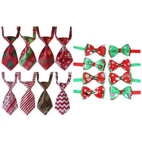 Collier de Noël avec nœud papillon pour chat, pour chiennes de petite et moyenne taille, et chatons. Collier coloré pour chiot. (1/5)