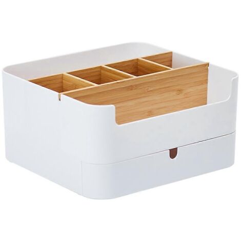 Boîte de rangement à tiroir de bureau à plusieurs compartiments, boîte de rangement pour divers objets de bureau (1/5)