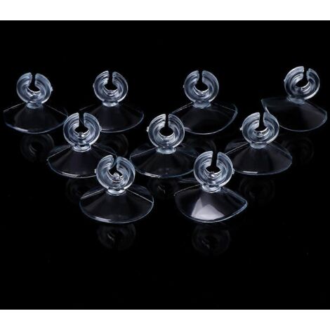 Lot de 10 ventouses de rechange pour aquarium (clips et supports de tubes en plastique). (1/5)
