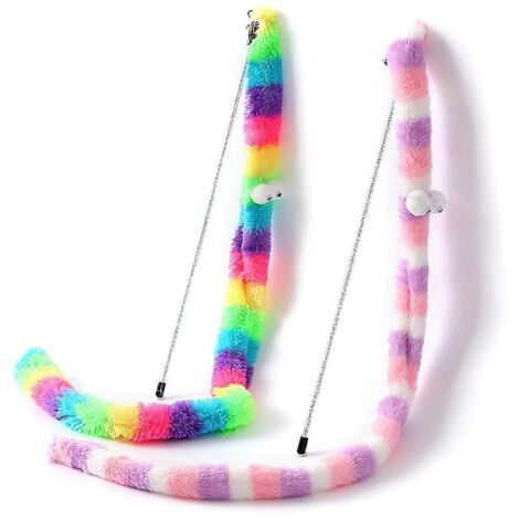 Baguette à chat avec clochette, jouet en peluche, cadeau idéal pour les chatons qui jouent et font de l'exercice. (1/5)